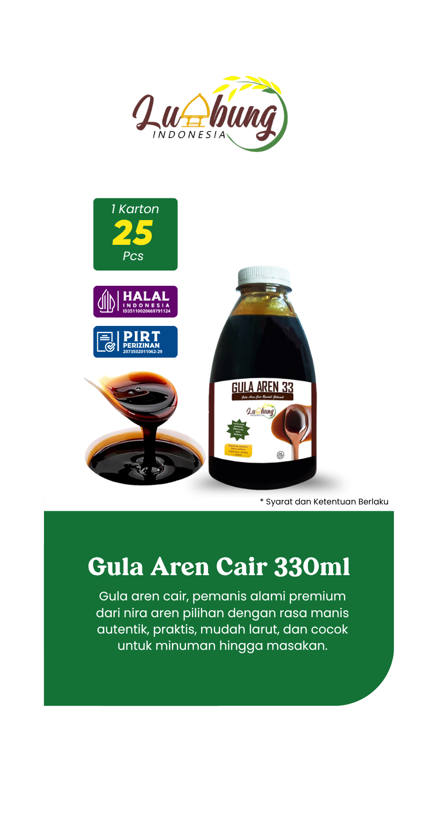Grosir gula aren cair 330ml