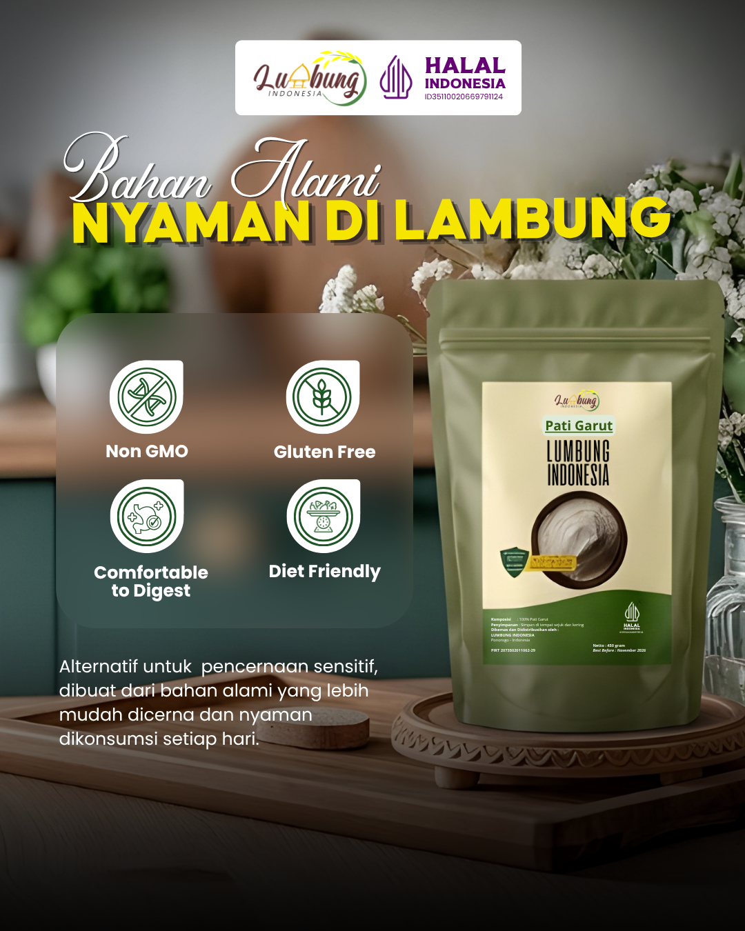 produsen tepung garut, pati garut, tepung garut