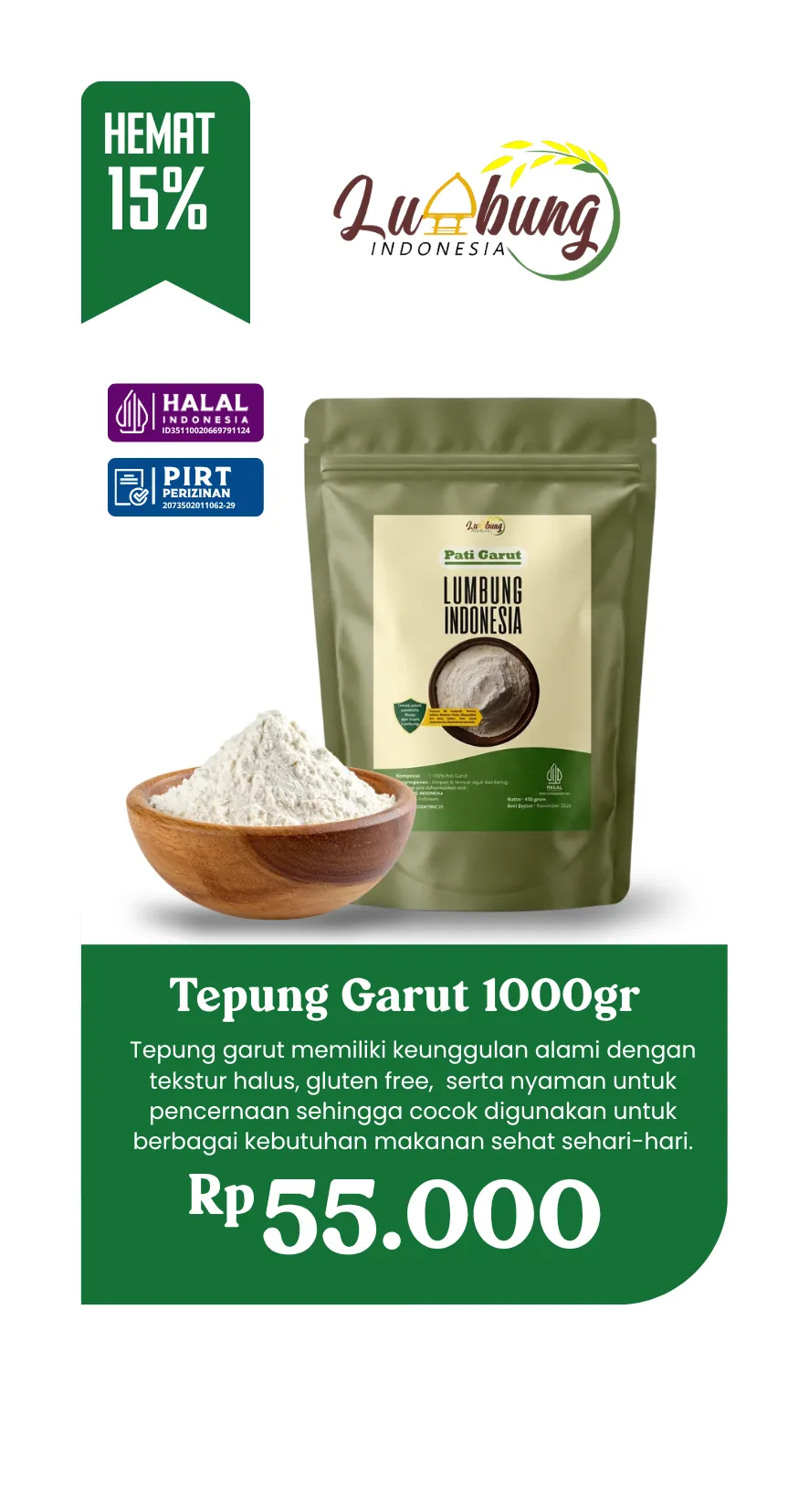 Tepung Garut 1000gr